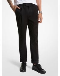 Michael Kors - Pantalon à revers en coton extensible - Lyst