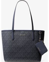 Michael Kors Outlet - Mk Jet Set Large Signature Logo Tote Bag - Lyst