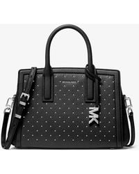 Michael Kors - Laila Small Studded Leather Satchel - Lyst