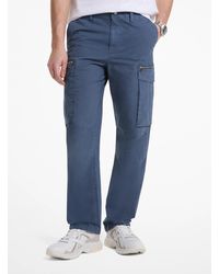 Michael Kors - Stretch Cotton Poplin Cargo Pants - Lyst