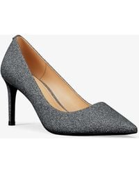 MICHAEL Michael Kors - Mk Alina Glitter Embellished Leather Pump - Lyst