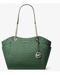 Michael Kors - Jet Set Large Signature Logo Shoulder Bag - Lyst