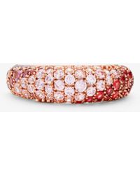 Michael Kors 14k Rose Gold-plated Ombré Pavé Ring - Pink