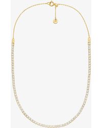 Michael Kors - Pavé Tennis Necklace - Lyst