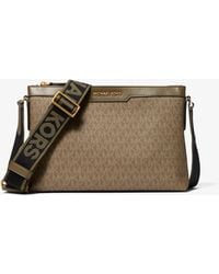 Michael Kors - Hudson Signature Logo Messenger Bag - Lyst