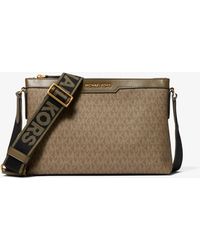Michael Kors - Hudson Signature Logo Messenger Bag - Lyst