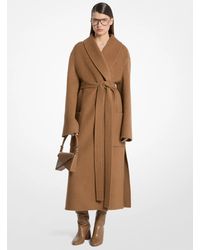 Michael Kors - Michael Kors Double Faced Brushed Alpaca Blend Bathrobe Coat - Lyst
