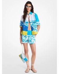 MICHAEL Michael Kors - Mk Michael Kors X Christina Zimpel Cotton Lawn Shorts - Lyst