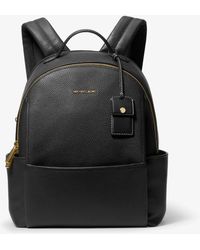Michael Kors - Sable Medium Pebbled Leather Backpack - Lyst