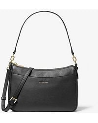 Michael Kors - Jet Set Medium Pebbled Leather Convertible Crossbody Bag - Lyst