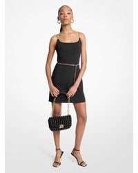 MICHAEL Michael Kors - Mk Chain Strap Belted Bustier Mini Dress - Lyst