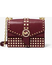 Michael Kors Greenwich Extra-small Studded Patent Leather 