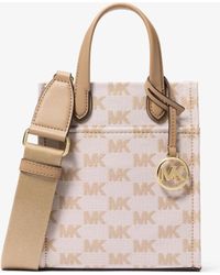 Michael Kors Outlet - Mk Gigi Extra-Small Logo Jacquard Crossbody Bag - Lyst