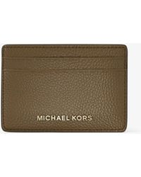 MICHAEL Michael Kors - Mk Pebbled Leather Card Case - Lyst