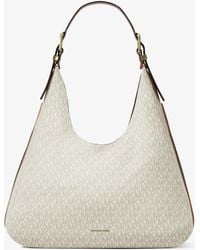 MICHAEL Michael Kors - Nolita Large Signature Logo Hobo Shoulder Bag - Lyst