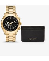 Michael Kors - Oversized Slim Runway Watch And Card Case Gift Set - Lyst