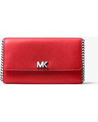 Michael Kors Clutch Mott Extra-Large aus Leder - Rot