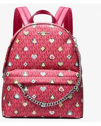 Michael Kors - Slater Medium Printed Signature Logo Backpack - Lyst