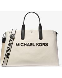 Michael Kors - Xxl-Shopper Brooklyn Aus Baumwoll-Canvas - Lyst