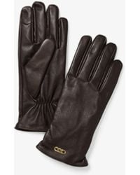 MICHAEL Michael Kors - Mk Leather Gloves - Lyst