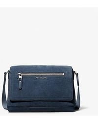Michael Kors - Hudson Small Suede Messenger Bag - Lyst