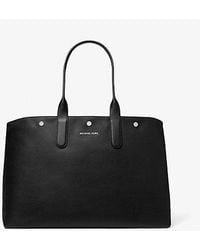 Michael Kors - Hudson Oversized Leather Tote Bag - Lyst