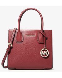 Michael Kors - Mercer Medium Pebbled Leather Crossbody Bag - Lyst