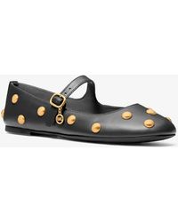 Michael Kors - Nellie Flex Studded Leather Ballet Flat - Lyst