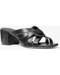 MICHAEL Michael Kors - Michael Kors Erika Leather Sandal - Lyst