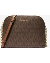 Michael Kors Outlet - Mk Cindy Signature Logo Dome Crossbody Bag - Lyst