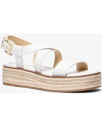MICHAEL Michael Kors - Mksandalia Lynn Tipo Alpargata De Piel Con Plataforma - Lyst