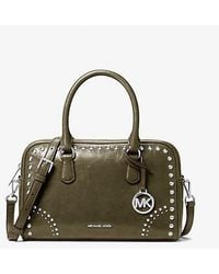 Michael Kors - Thompson Medium Distressed Studded Satchel - Lyst