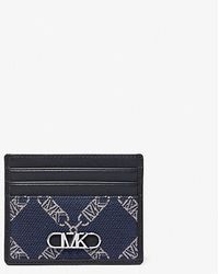 Michael Kors - Hudson Empire Logo Jacquard Tall Card Case - Lyst