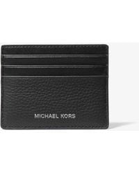 Michael Kors - Cooper Pebbled Leather Tall Card Case - Lyst