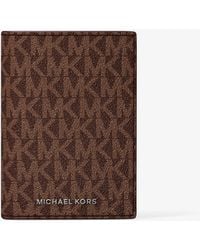 Michael Kors - Michael Kors Hudson Signature Logo Folio Card Case - Lyst