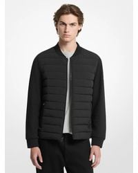 Michael Kors - Mk Mixed-Media Quilted Bomber Jacket - Lyst