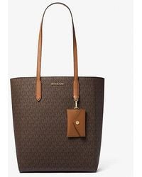 Michael Kors - Vincent Large Signature Logo Tote Bag With Card Case - Lyst