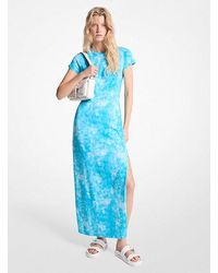 Michael Kors - Tie-dyed Stretch Cotton Maxi Dress - Lyst
