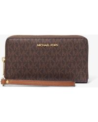Michael Kors - Jet Set Signature Logo Smartphone Wristlet - Lyst