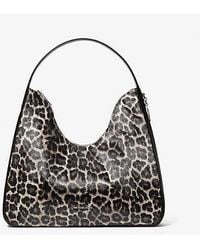 Michael Kors - Nayla Medium Leopard Print Calf Hair Hobo Shoulder Bag - Lyst