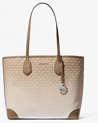 Michael Kors - Eva Large Ombré Signature Logo Tote Bag - Lyst
