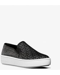 Michael Kors - Teddi Signature Logo Slip-On Sneaker - Lyst