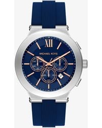 Michael Kors - Oversized Billie-Tone And Silicone Watch - Lyst