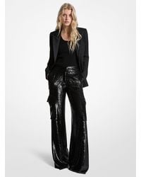 Michael Kors - Mk Sequined Georgette Cargo Trousers - Lyst
