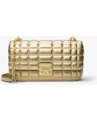 MICHAEL Michael Kors - Tribeca Large Metallic Quilted Leather Shoulder Bag - Lyst