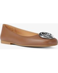 MICHAEL Michael Kors - Mk Milan Leather Ballet Flat - Lyst