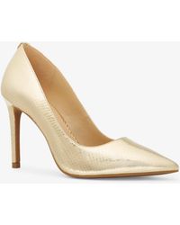 MICHAEL Michael Kors - Mk Alina Flex Metallic Snake Embossed Leather Pump - Lyst