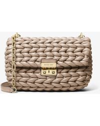MICHAEL Michael Kors - Mk Tribeca Large Hand-Braided Leather Shoulder Bag - Lyst