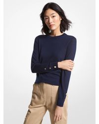 MICHAEL Michael Kors - Mk Merino Wool Blend Jumper - Lyst