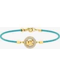 Michael Kors - Pavé-Tone Logo Corded Bracelet - Lyst